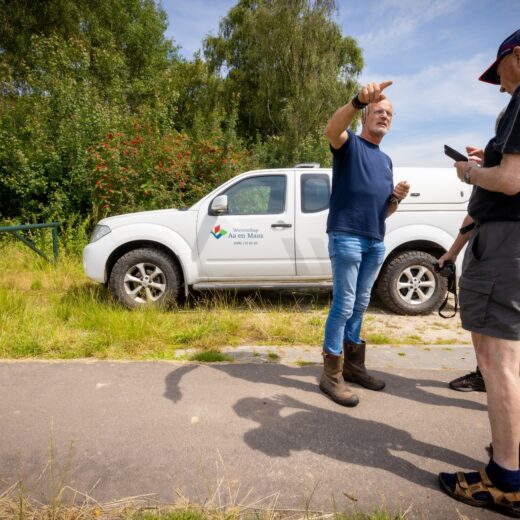 Coördinator en gebiedsbeheerder Peter van Hees aan het werk