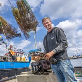 Kreeftenvissers in de Grevelingen