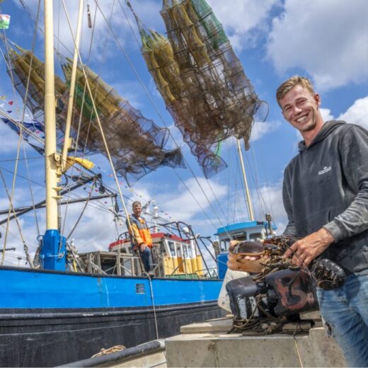 Kreeftenvissers in de Grevelingen