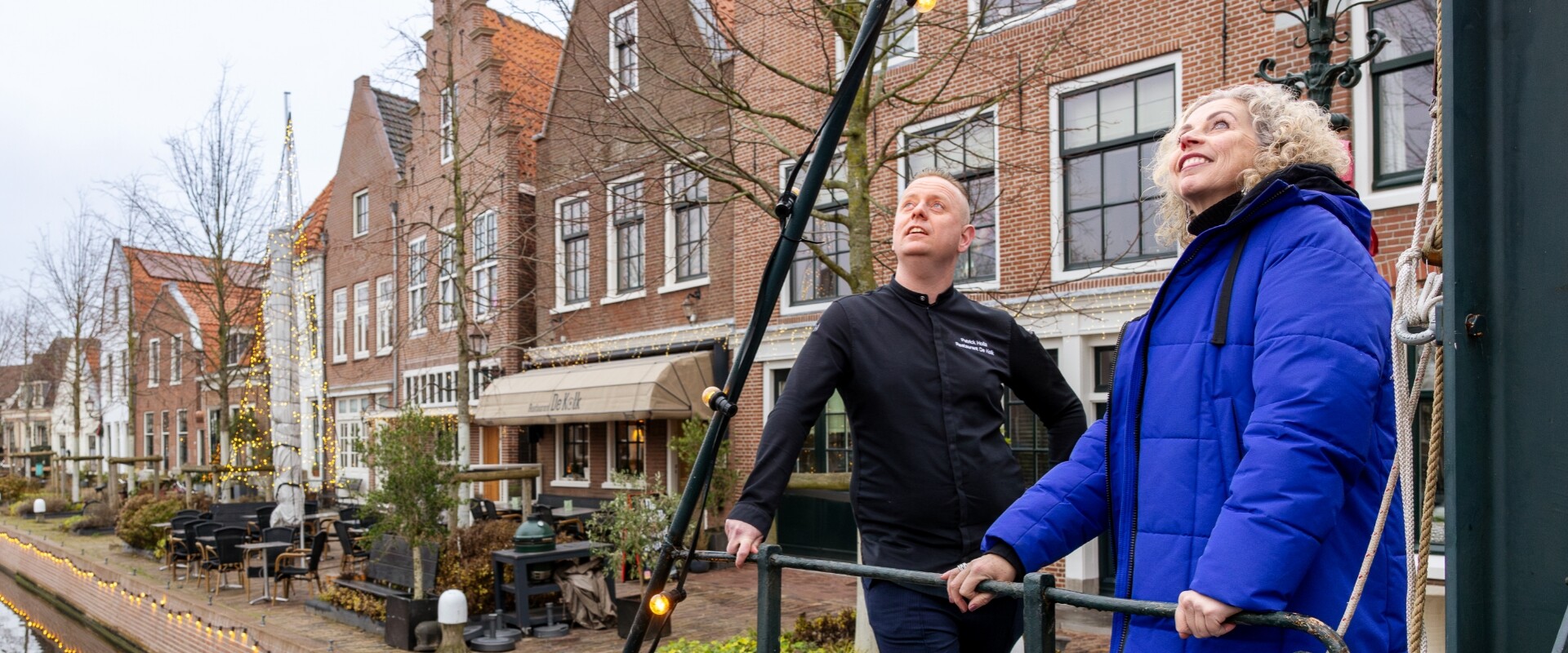 Omgevingsmanager Alexandra Braun en restauranteigenaar Patrick Holla