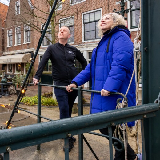 Omgevingsmanager Alexandra Braun en restauranteigenaar Patrick Holla